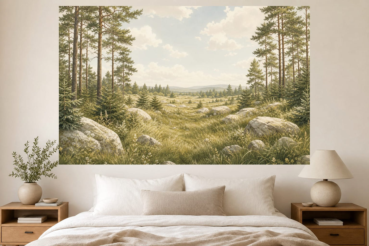 Olive Meadow Wallpaper Mural product view