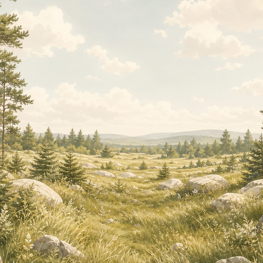 Olive Meadow Wallpaper Mural product view