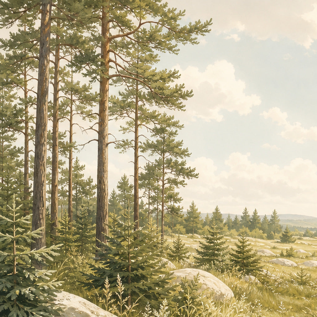 Olive Meadow Wallpaper Mural product view