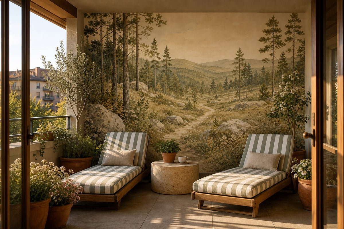 Olive Pine Wallpaper Mural product view