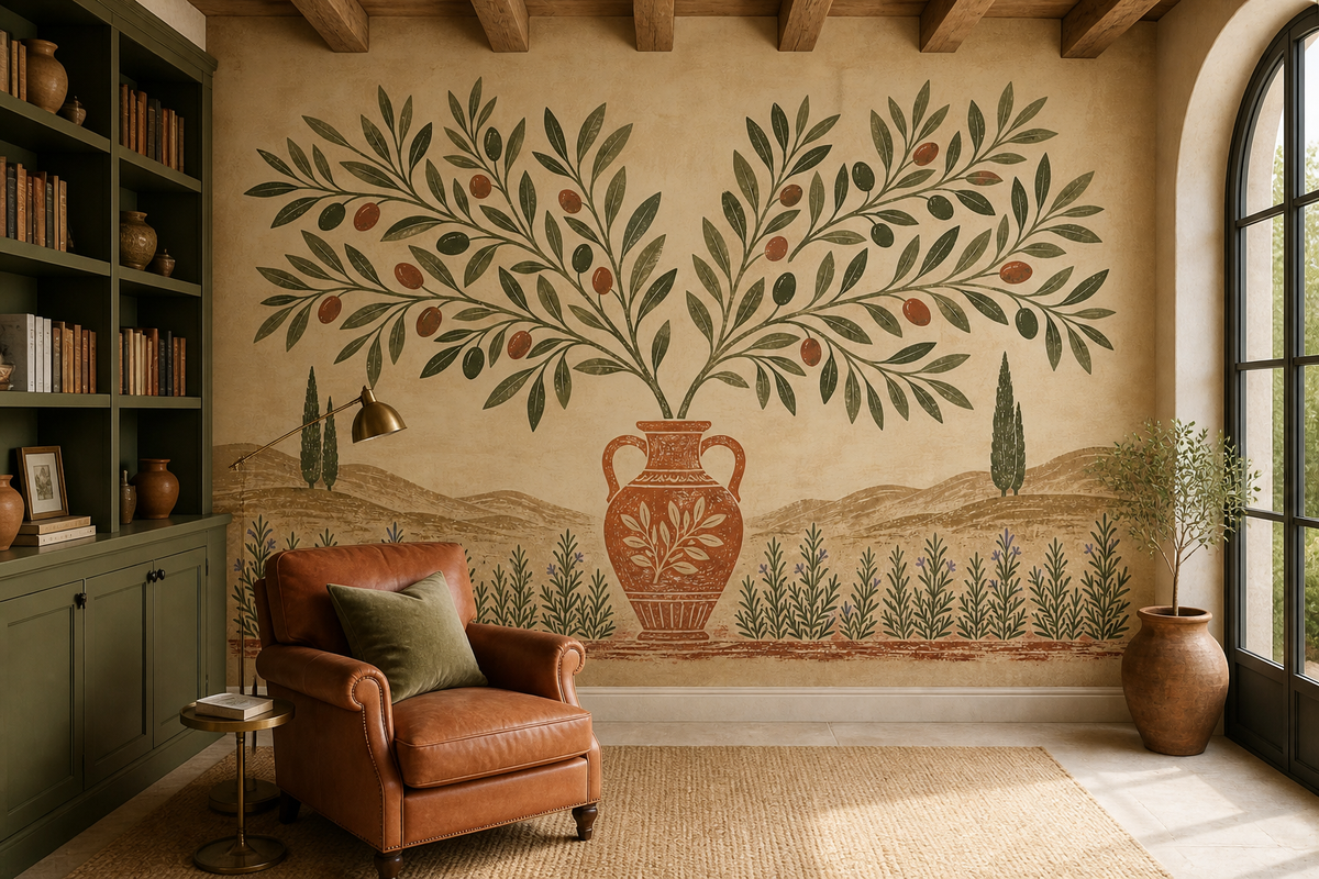 Olive Rosemary Wallpaper Mural product view