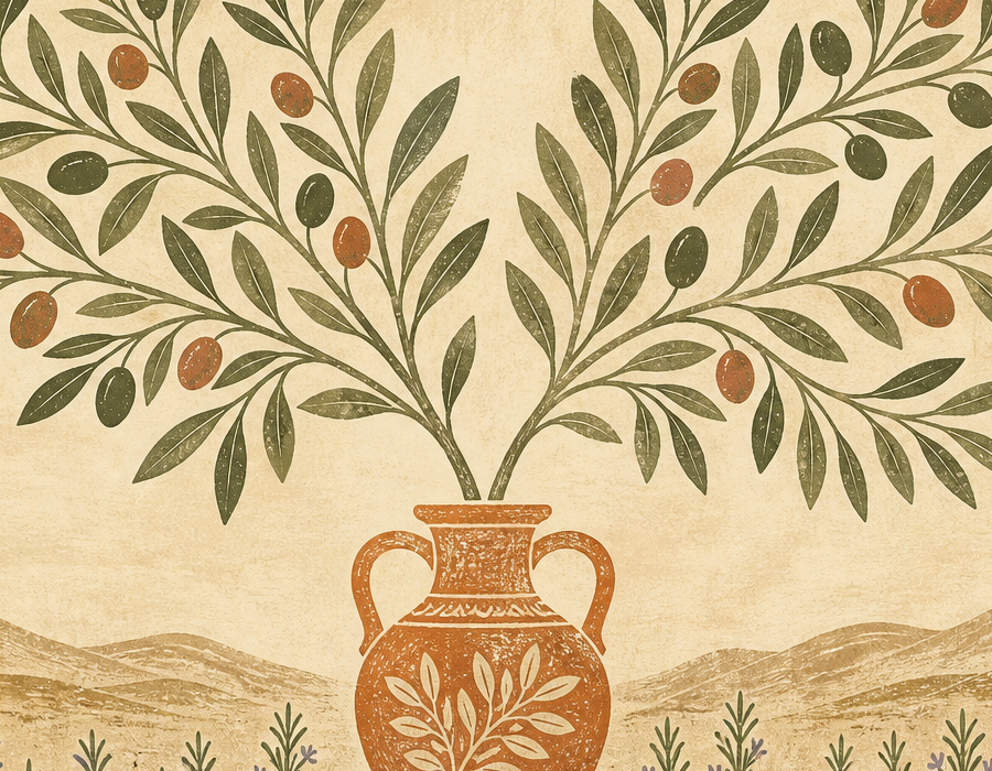 Olive Rosemary Wallpaper Mural product view