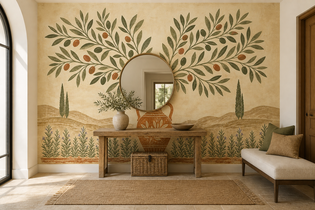 Olive Rosemary Wallpaper Mural product view