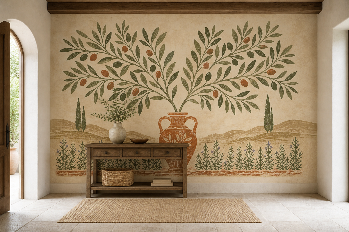 Olive Rosemary Wallpaper Mural product view