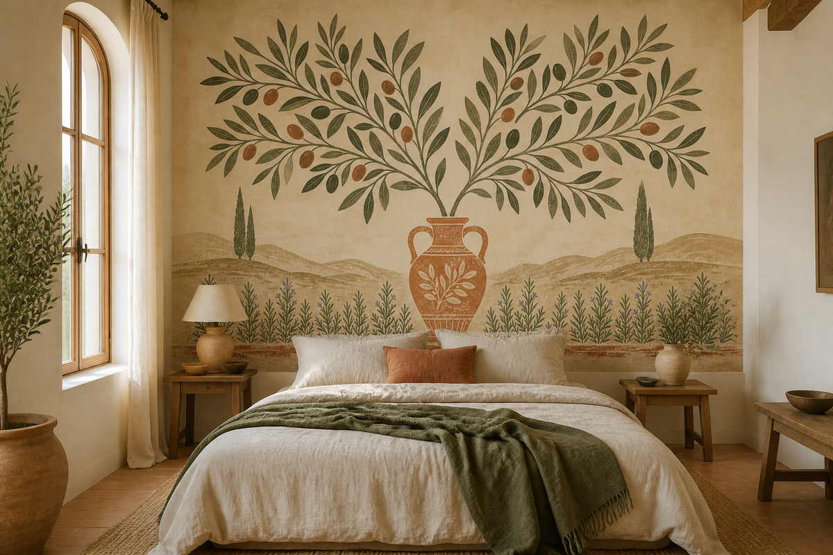 Olive Rosemary Wallpaper Mural product view