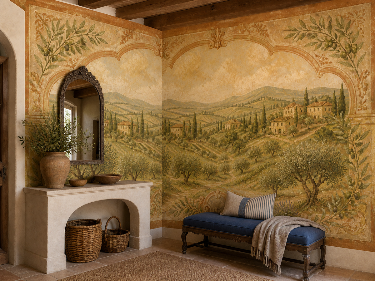 Olive Tuscan Wallpaper Mural product view