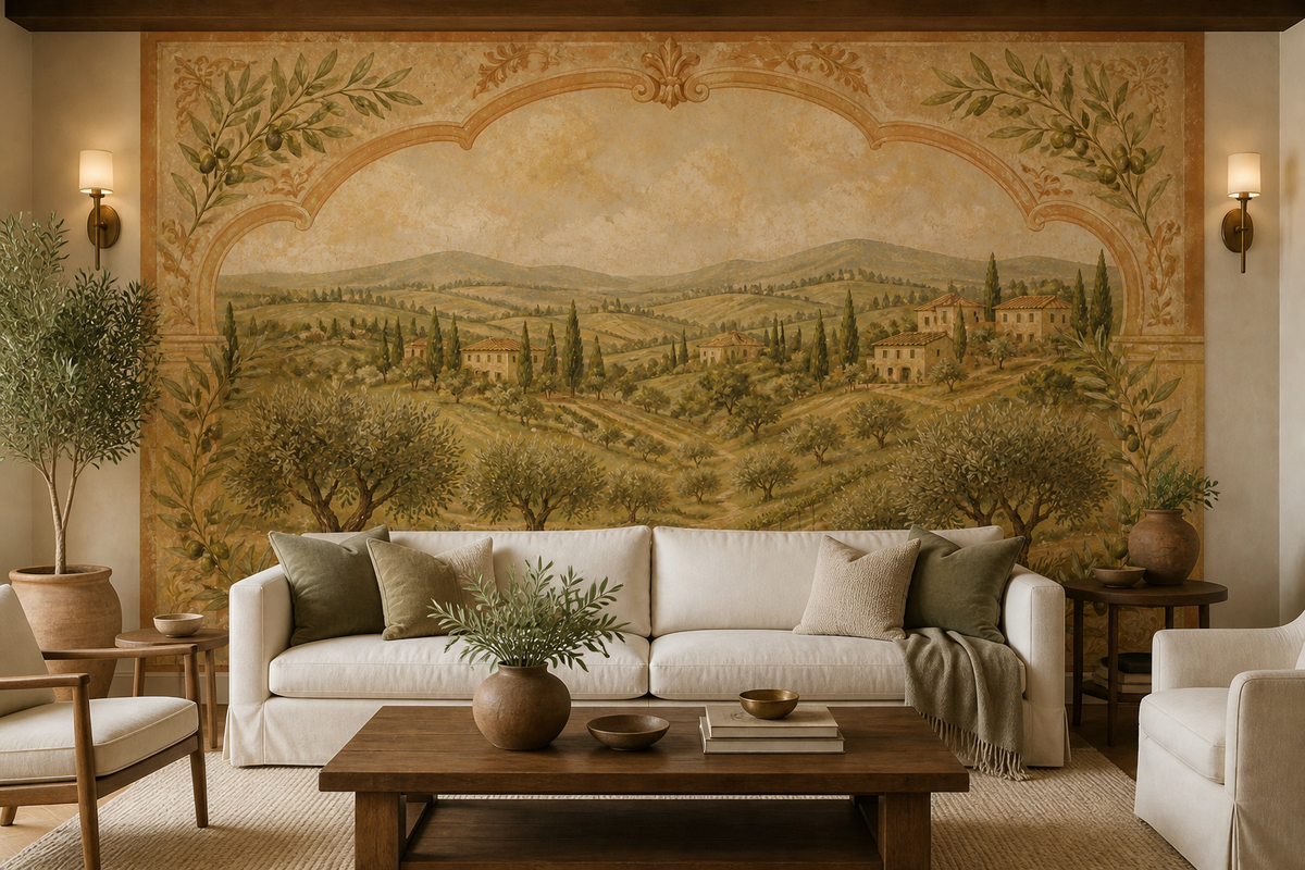 Olive Tuscan Wallpaper Mural product view