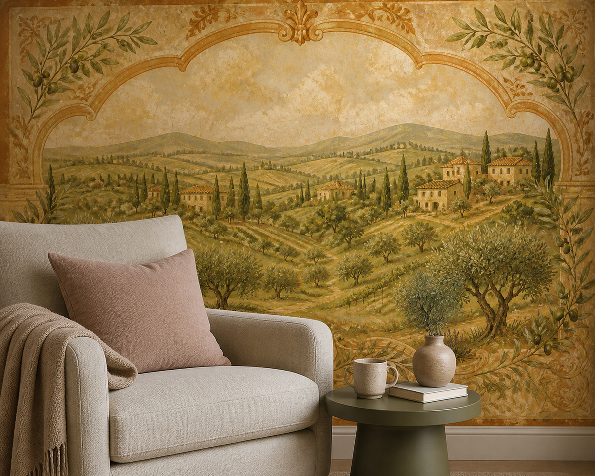 Olive Tuscan Wallpaper Mural product view