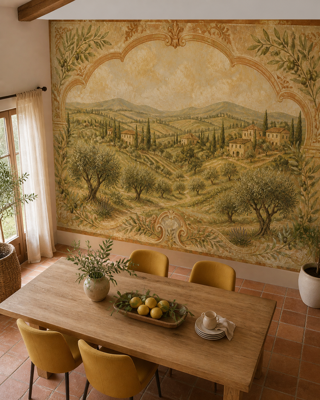 Olive Tuscan Wallpaper Mural product view