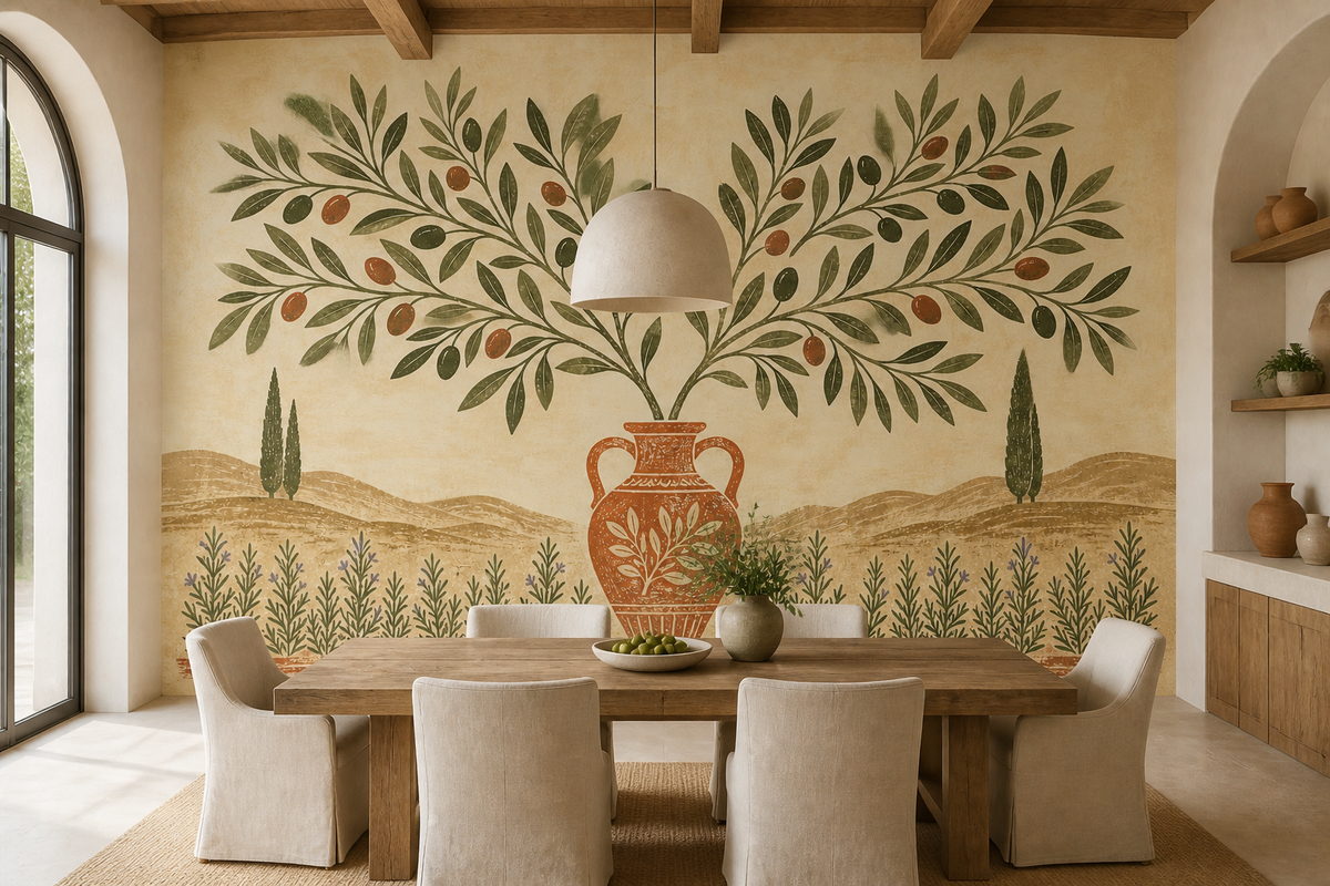 Olive Rosemary Wallpaper Mural product view