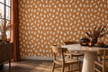 Orange Ghost Pattern Halloween Wallpaper Mural