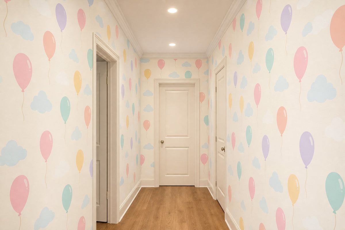 Pastel Balloon Wallpaper Mural product view
