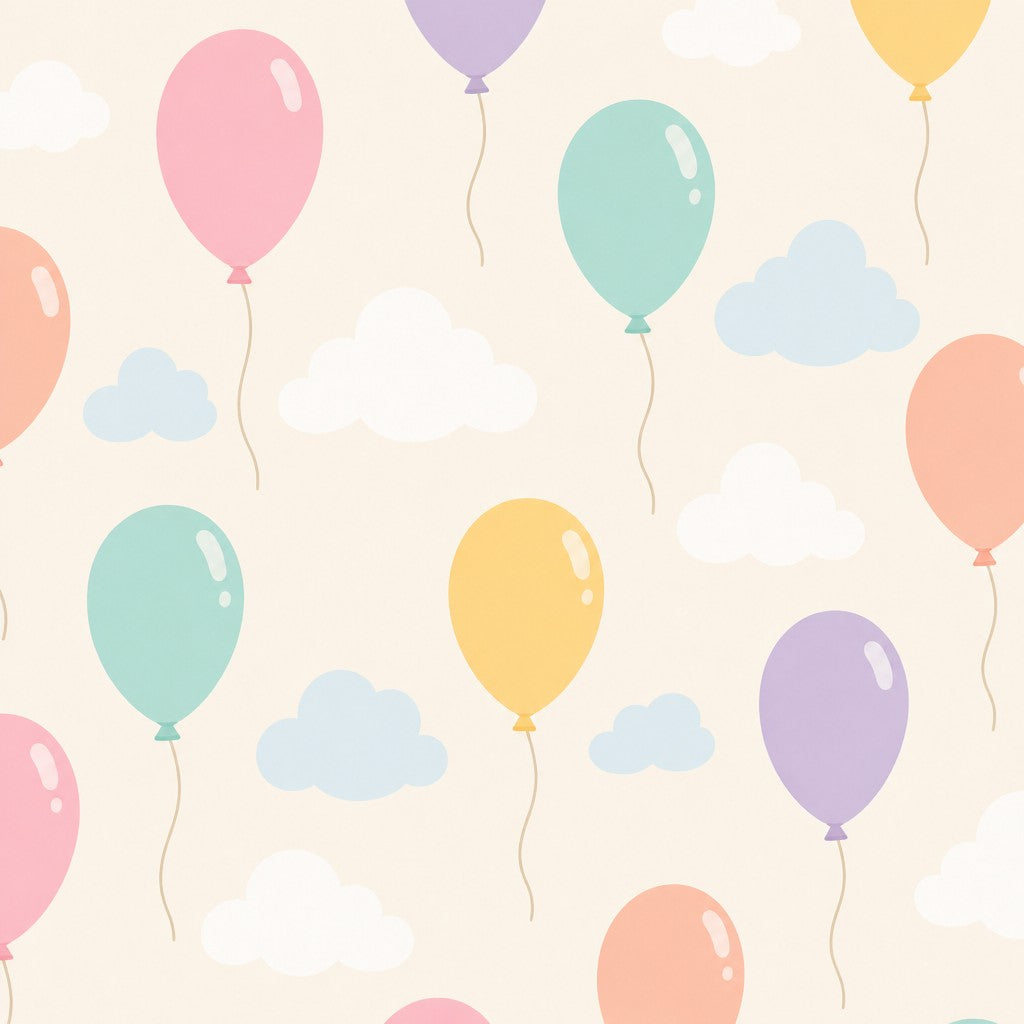 Pastel Balloon Wallpaper Mural product view