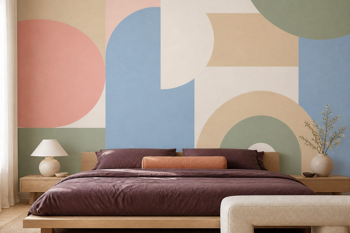 Pastel Block Wallpaper Mural product view