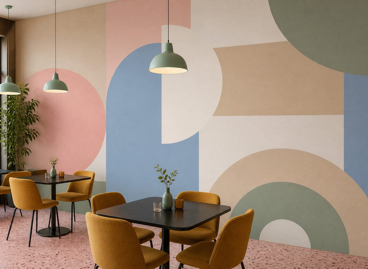 Pastel Block Wallpaper Mural product view