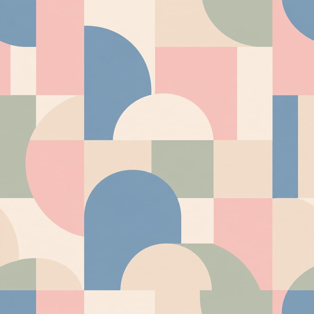 Pastel Block Wallpaper Mural product view