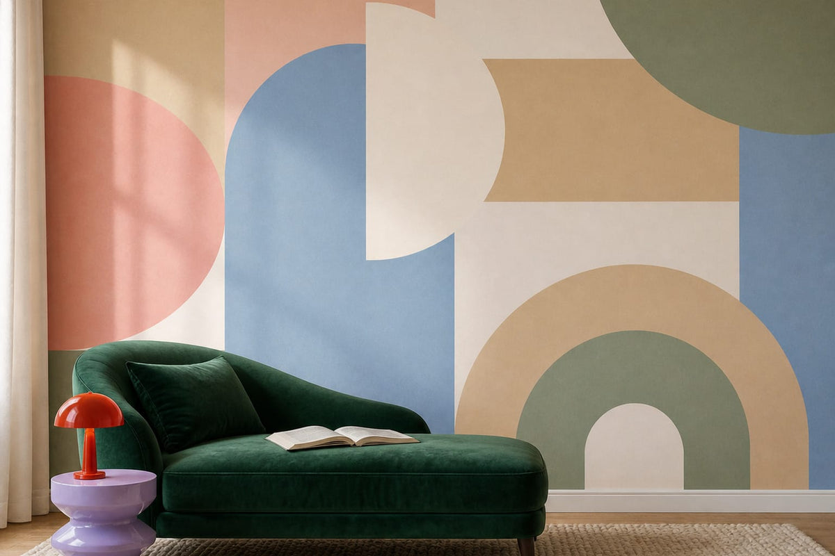 Pastel Block Wallpaper Mural product view