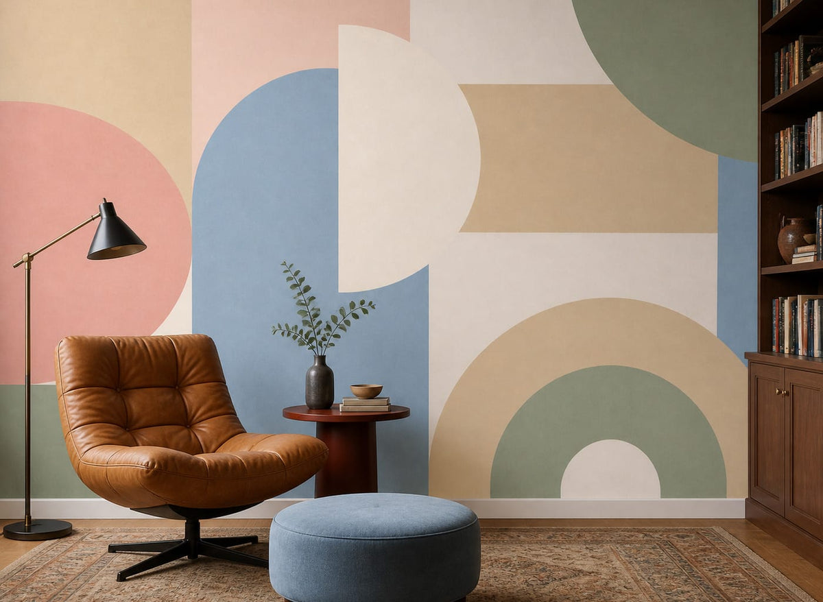 Pastel Block Wallpaper Mural product view