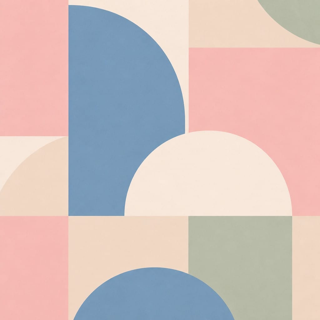 Pastel Block Wallpaper Mural product view