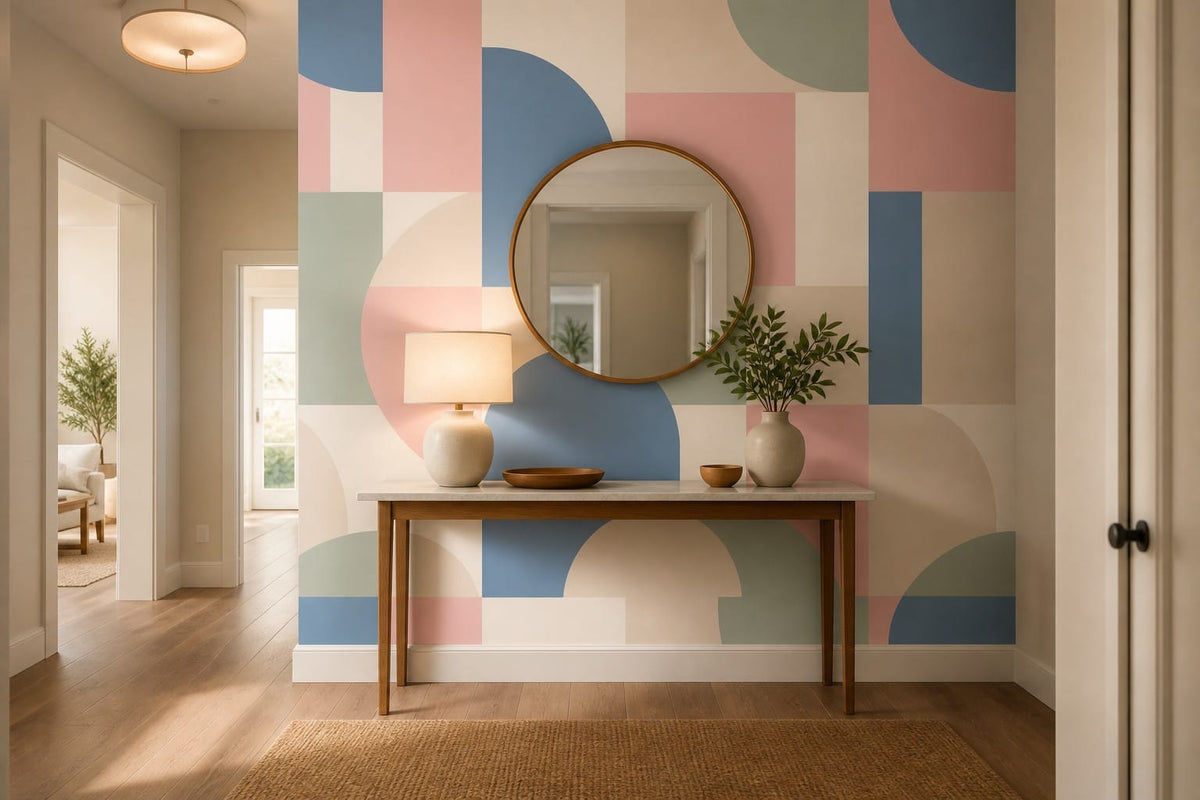 Pastel Block Wallpaper Mural product view