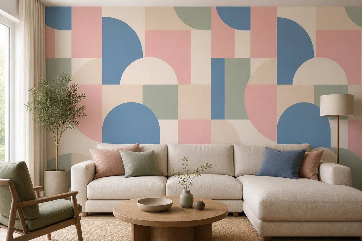 Pastel Block Wallpaper Mural product view