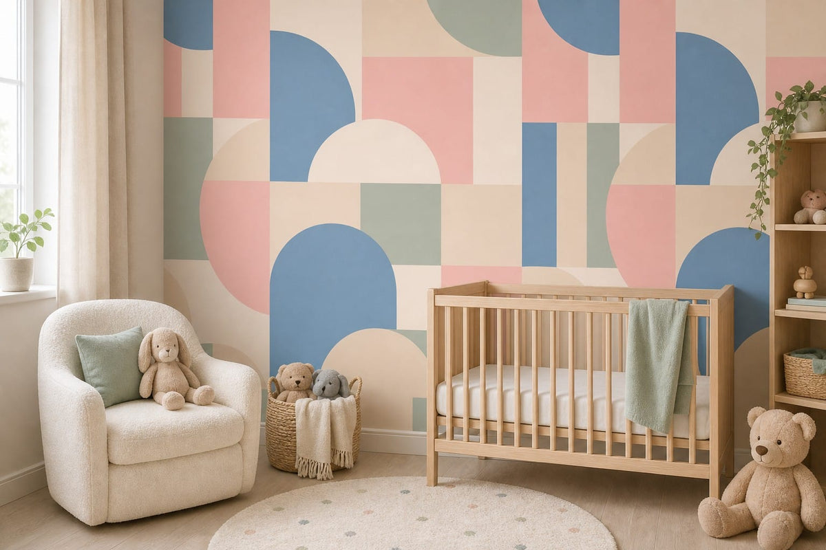 Pastel Block Wallpaper Mural product view