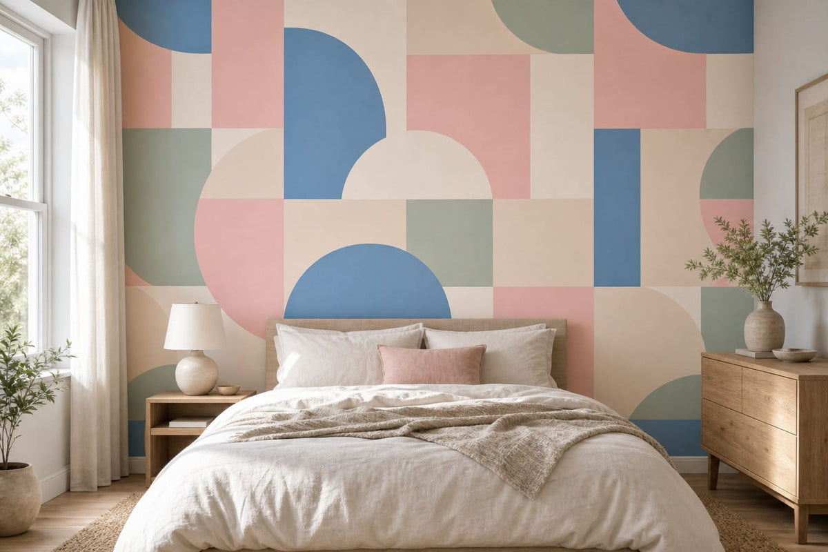 Pastel Block Wallpaper Mural product view