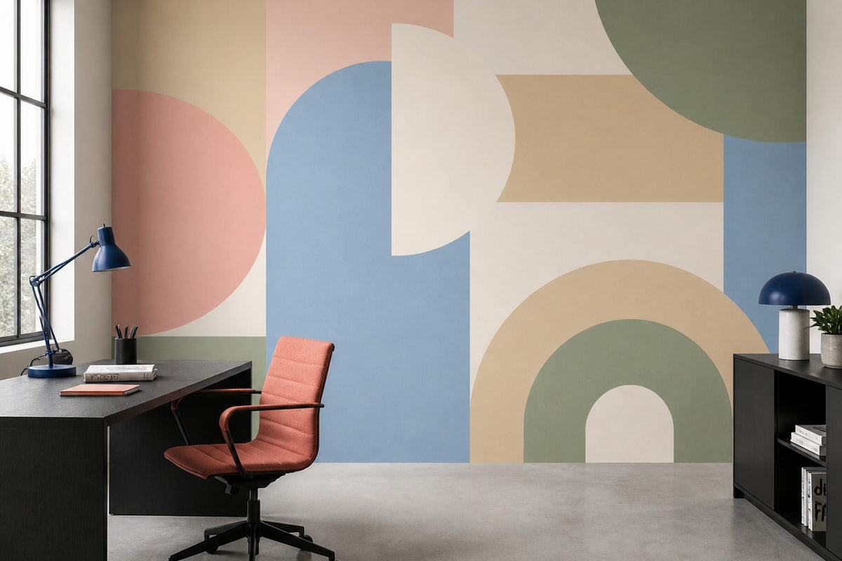 Pastel Block Wallpaper Mural product view