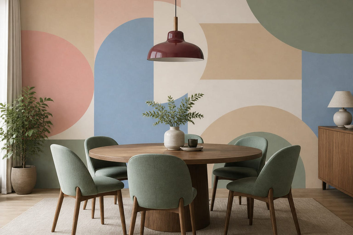 Pastel Block Wallpaper Mural product view