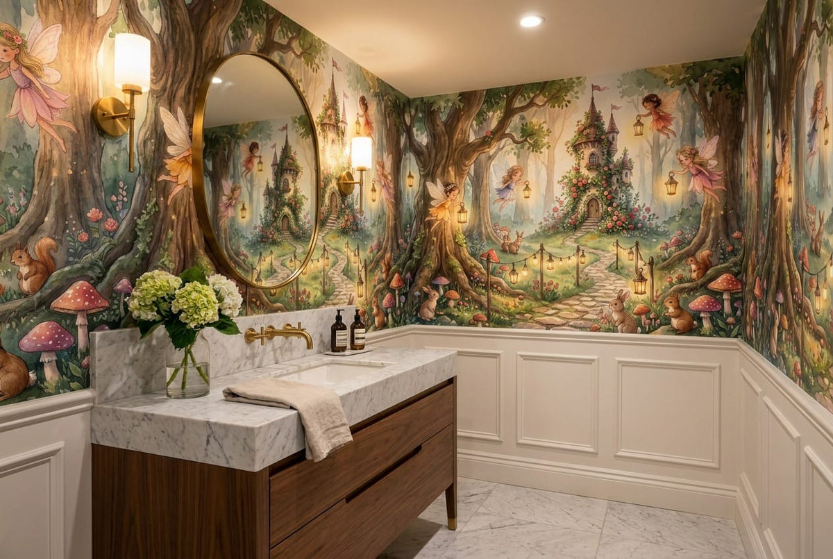 Fairy Castle Woodland Wallpaper Mural
