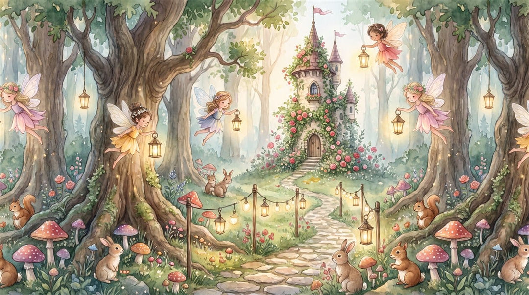 Fairy Castle Woodland Wallpaper Mural
