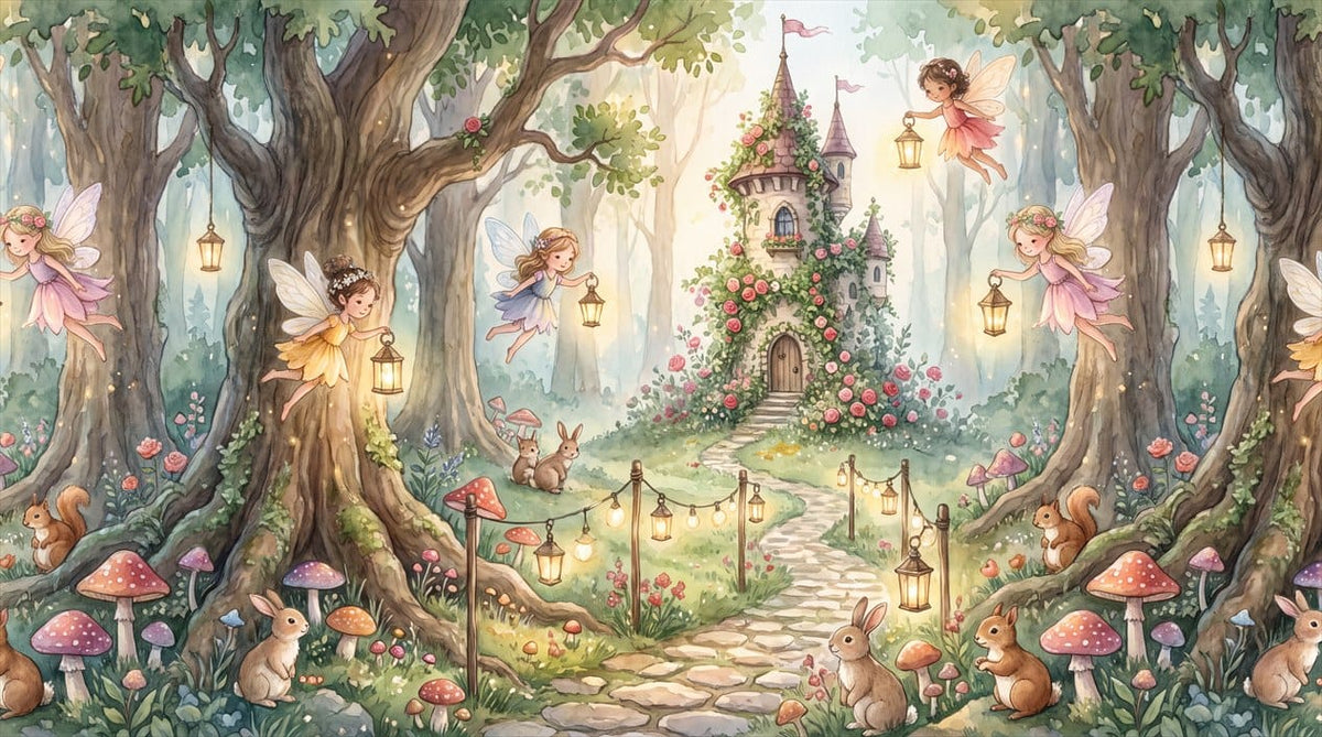 Fairy Castle Woodland Wallpaper Mural