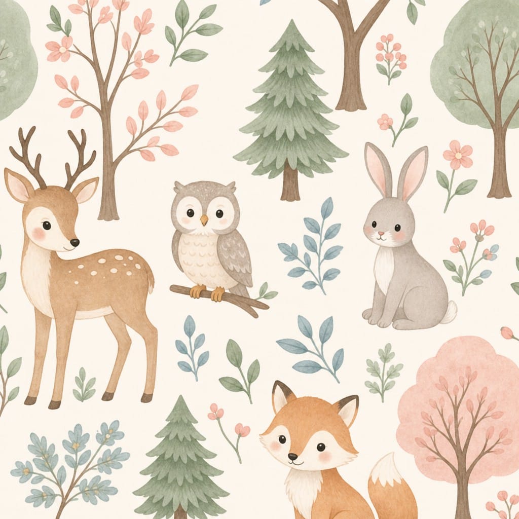 Pastel Forest Wallpaper Mural product view