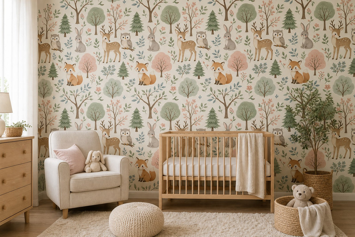 Pastel Forest Wallpaper Mural product view