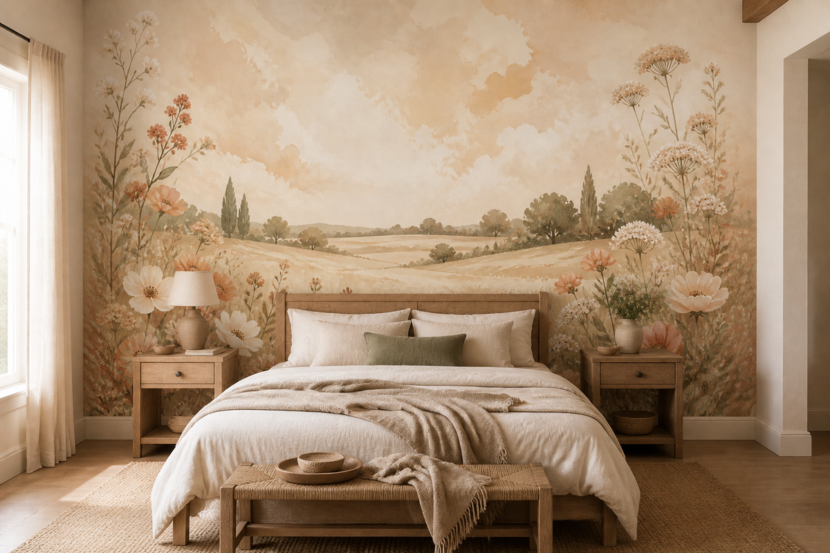 Peach Design Wallpaper Mural product view