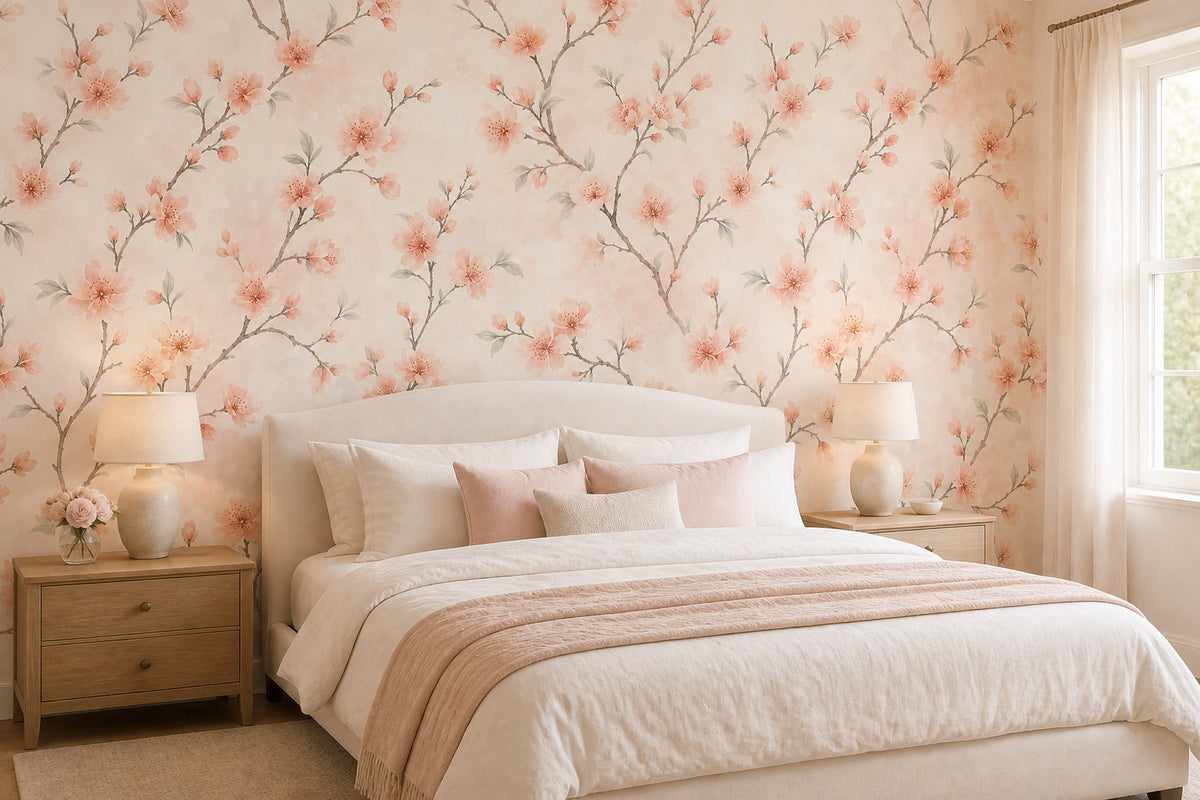 Peach Blossom Wallpaper Mural product view