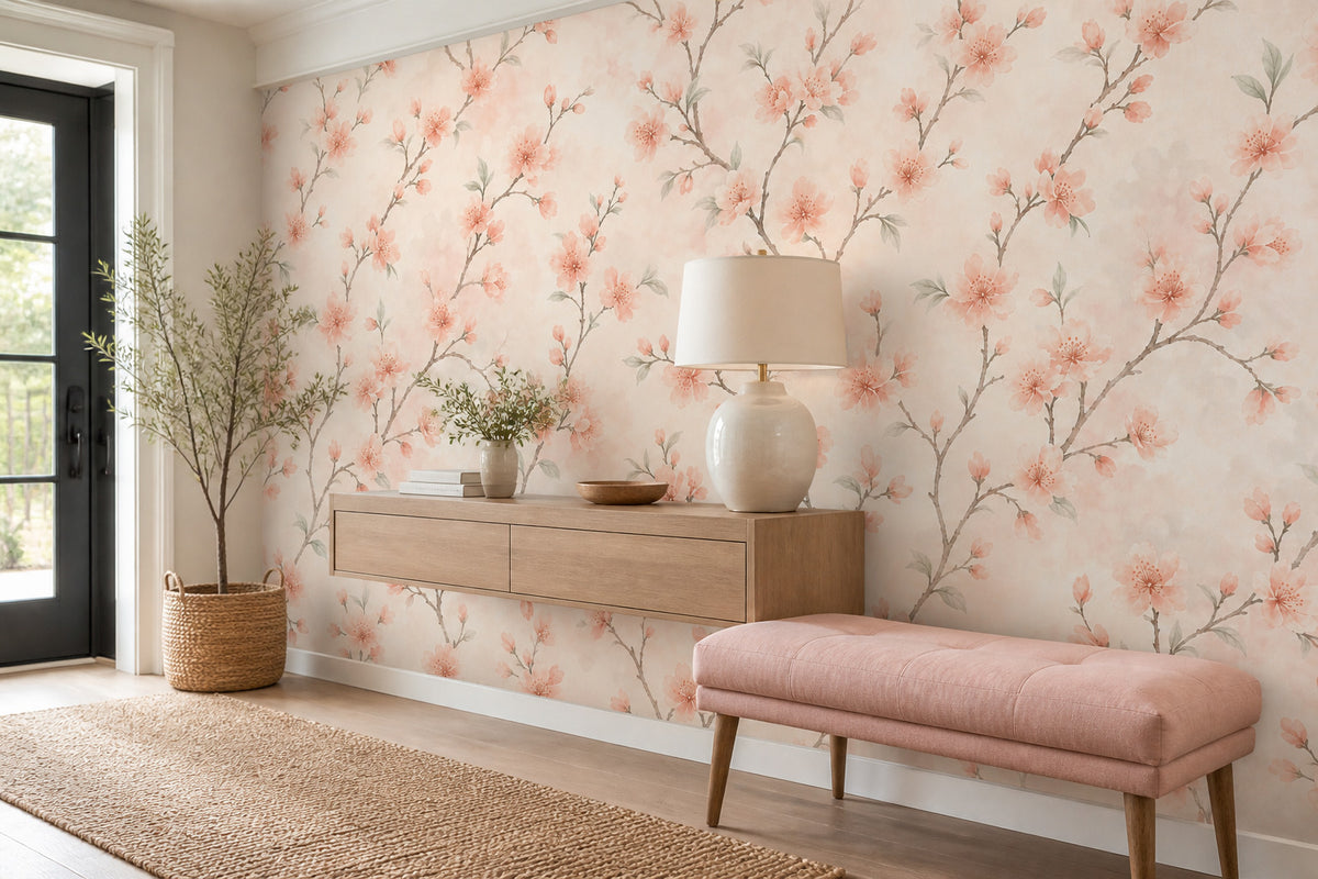 Peach Blossom Wallpaper Mural product view