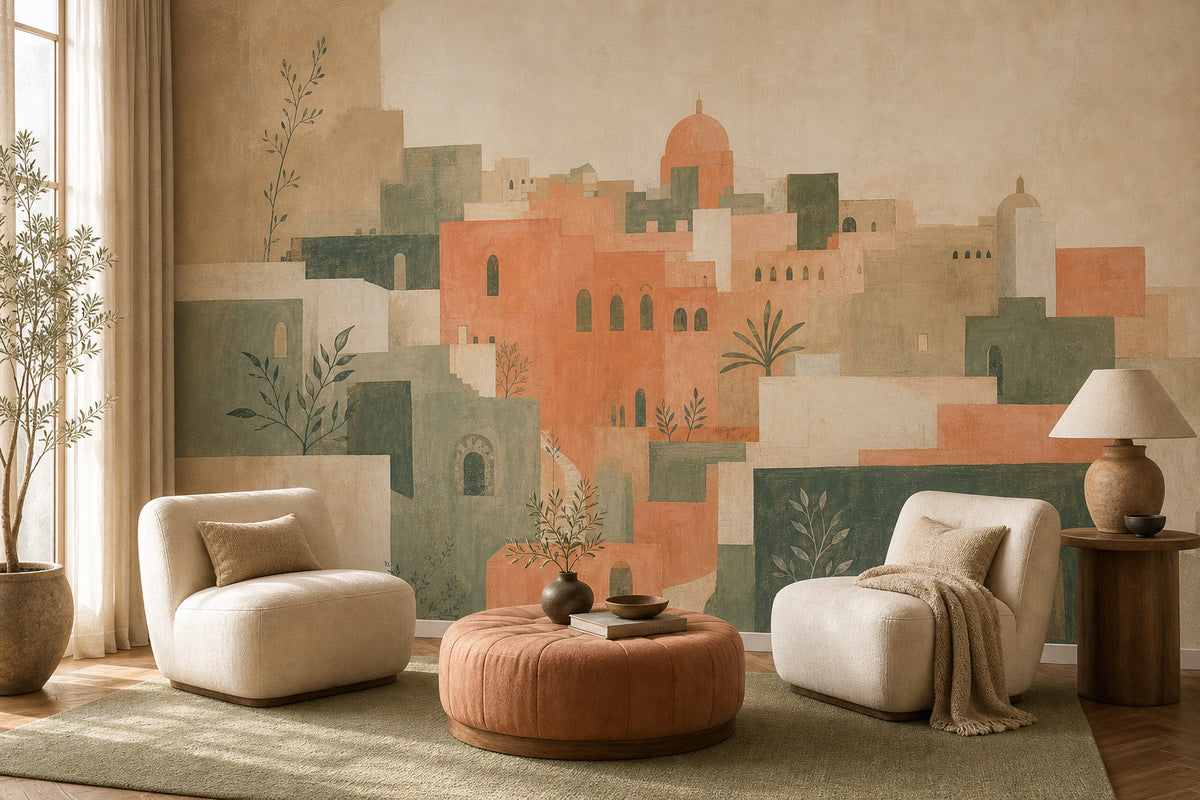 Peach City Wallpaper Mural product view