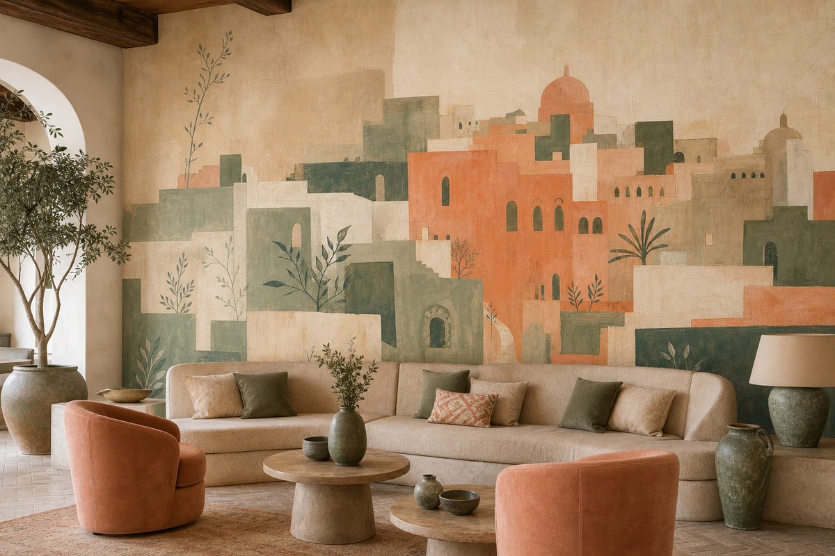 Peach City Wallpaper Mural product view