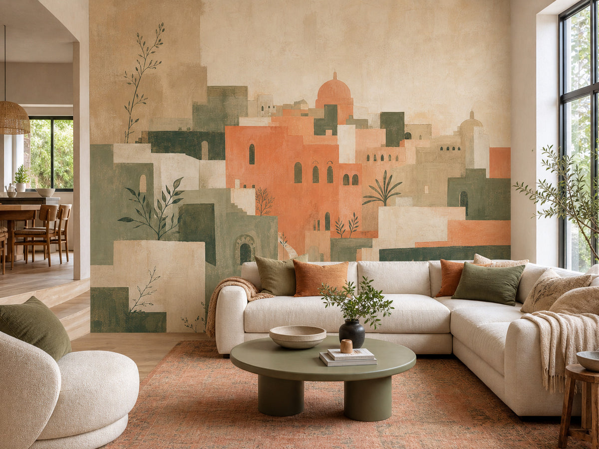 Peach City Wallpaper Mural product view