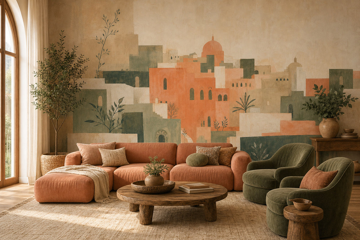 Peach City Wallpaper Mural product view