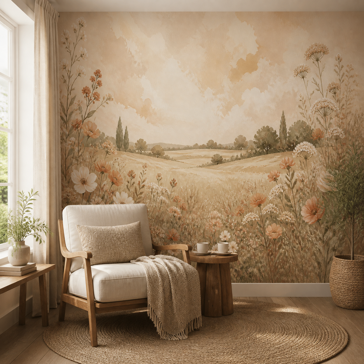 Peach Design Wallpaper Mural product view