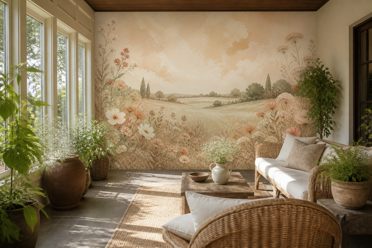 Peach Design Wallpaper Mural product view