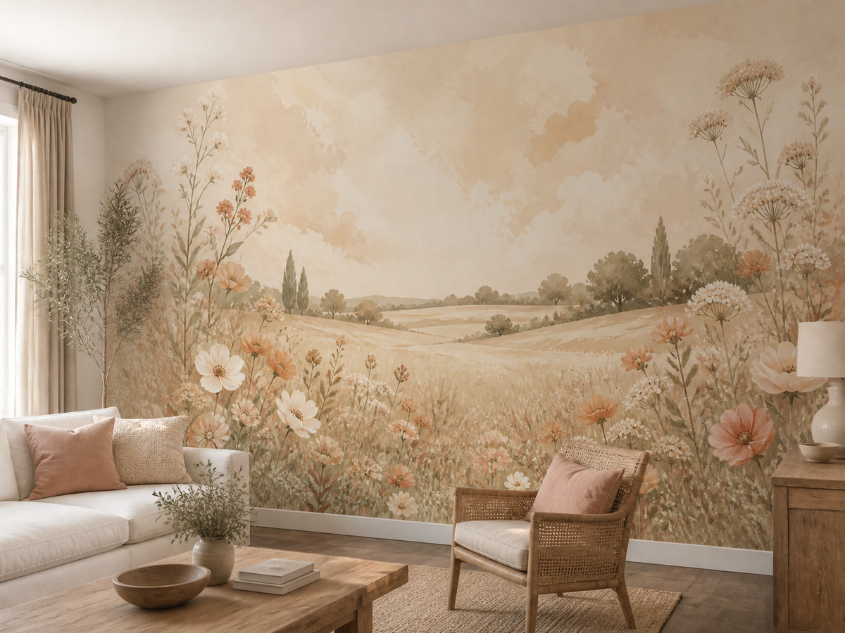 Peach Design Wallpaper Mural product view