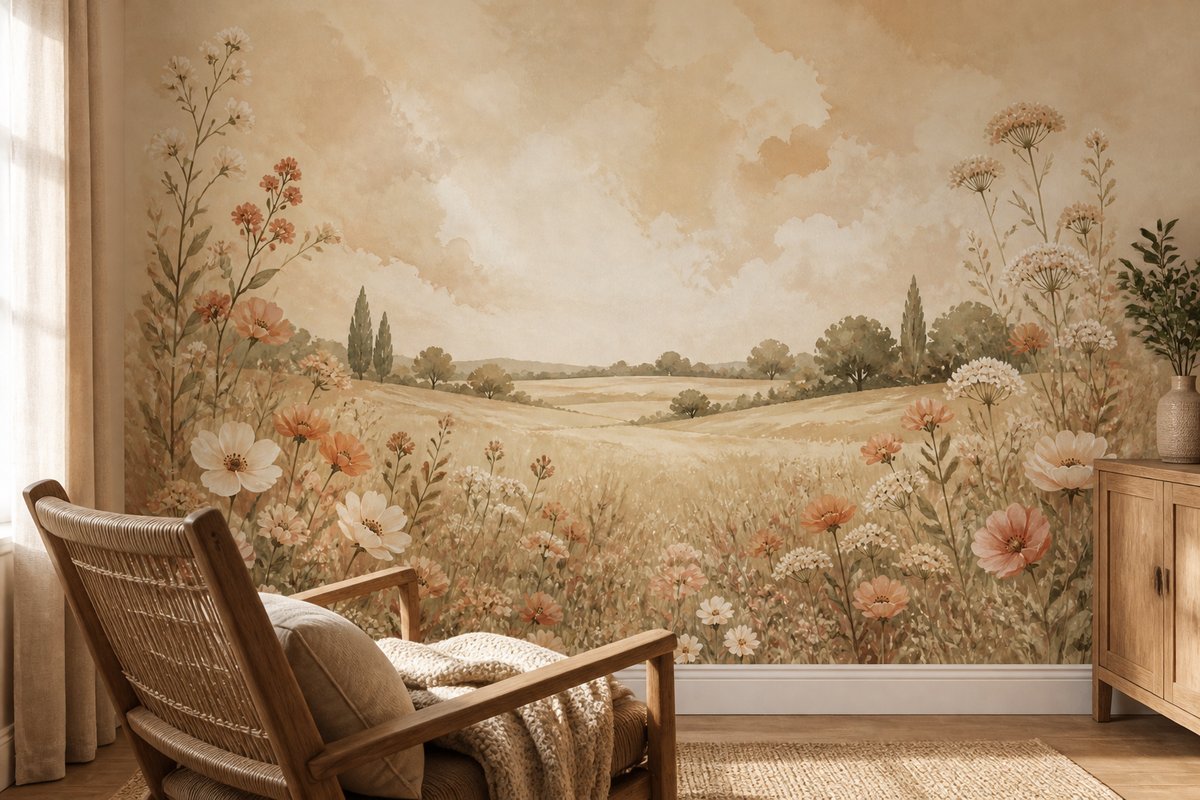 Peach Design Wallpaper Mural product view