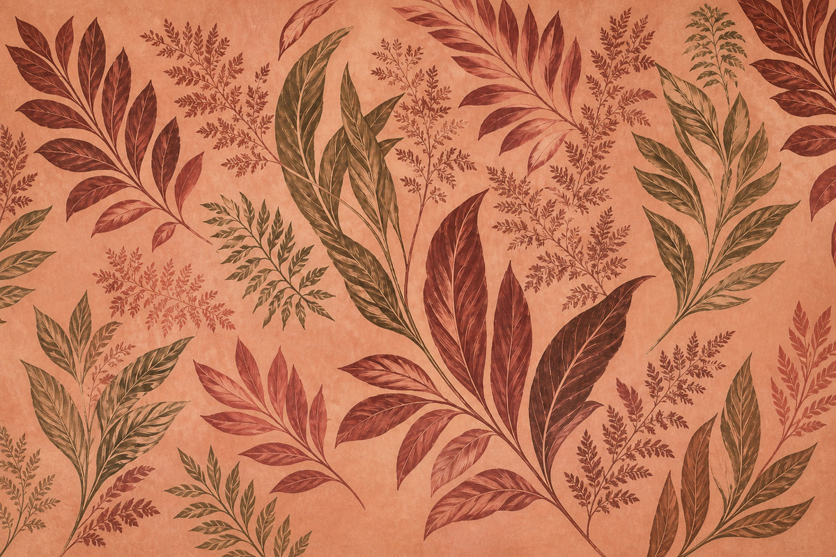 Peach Leaf Wallpaper Mural product view
