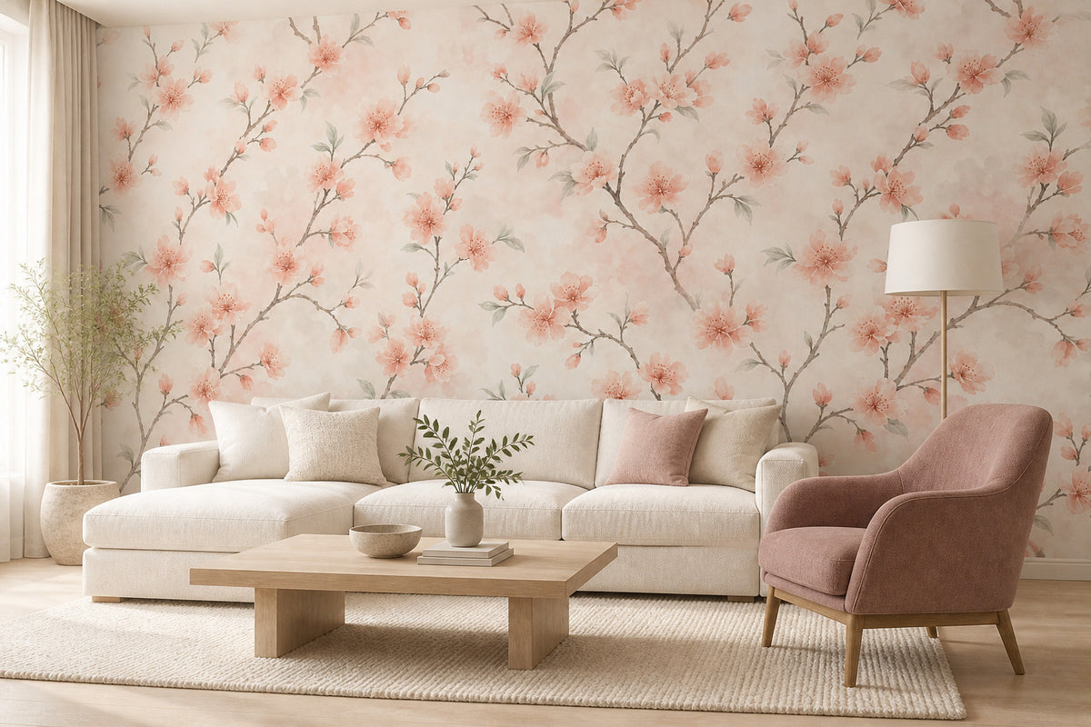 Peach Blossom Wallpaper Mural product view