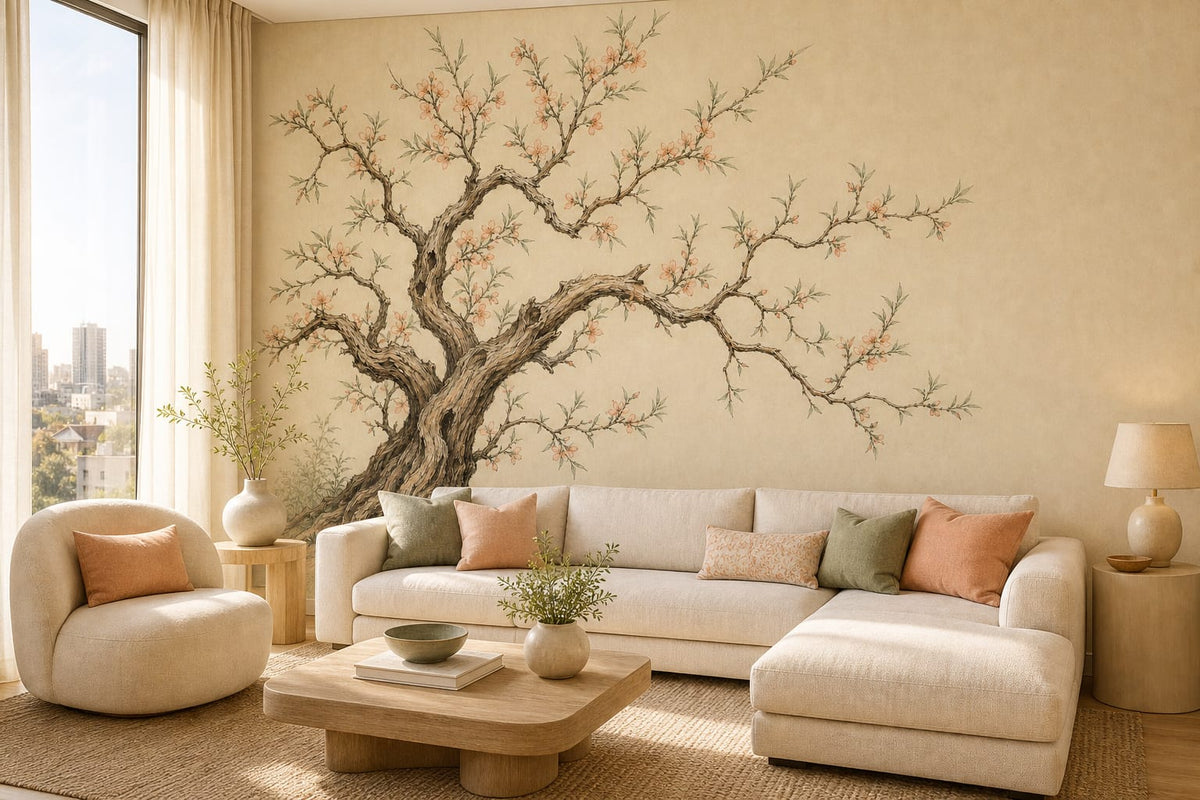 Peach Tree Wallpaper Mural product view