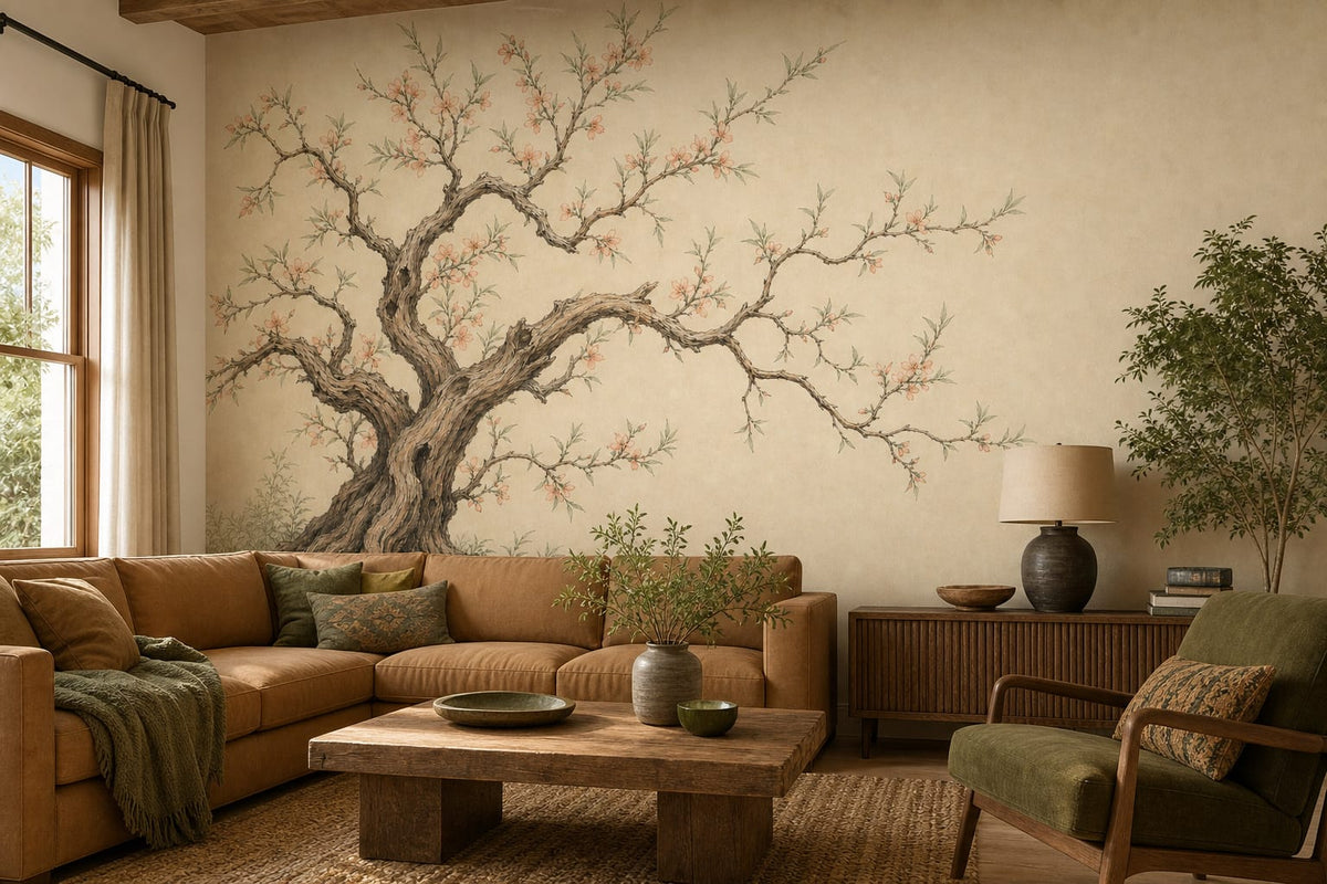 Peach Tree Wallpaper Mural product view