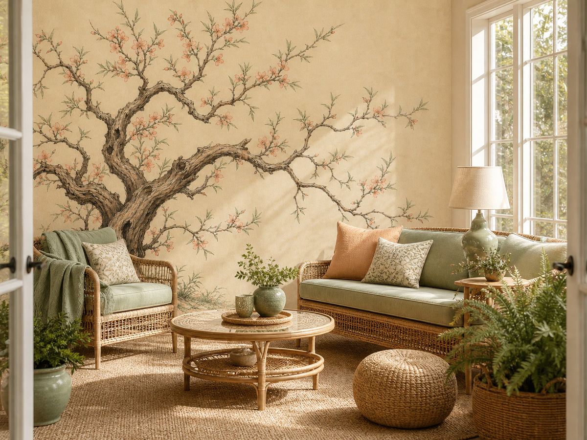 Peach Tree Wallpaper Mural product view